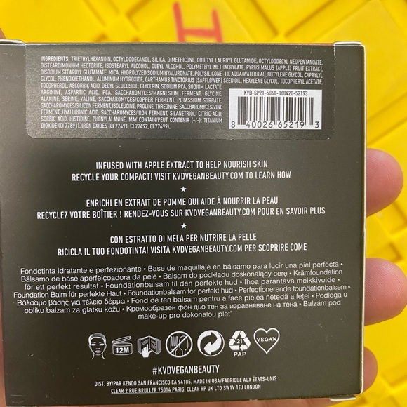 NEW KVD Beauty Good Apple Skin-Perfecting Foundation Balm - Deep 092 - Picture 2 of 3